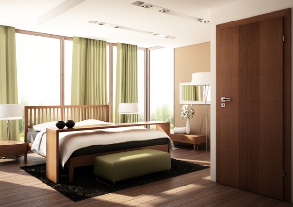 Aranżacja stylowej sypialni z wykorzystanie drzwi ASTRO LUX model W9. Fot. POL-SKONE
