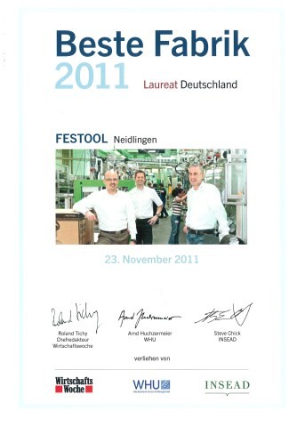 Fabryka Festool najlepsza w Niemczech