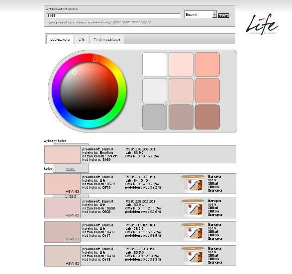 Narzędzia systemu kolorów Baumit Life dostępne także online
