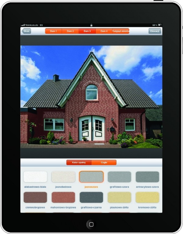Aplikacja Kreacja Domu pozwala dobrać idealny kolor i materiał elewacji Fot. quick-mix