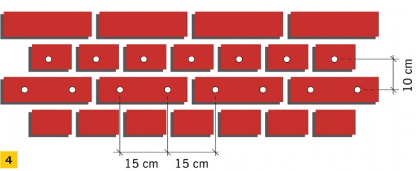RYS. 4 Schemat standardowych odległości nawierceń