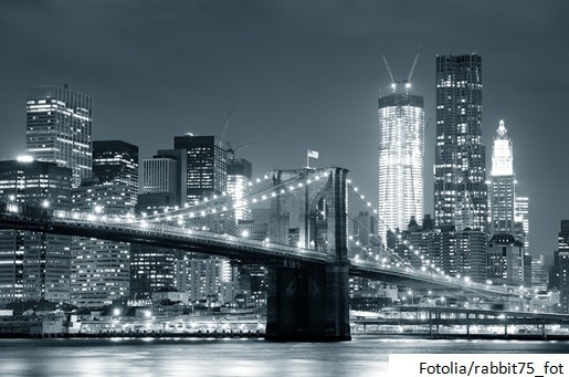 Fot. Fotolia, autor: rabbit75_fot Panorama Nowego Jorku w odcieniach szarości na 3. miejscu w rankingu popularności