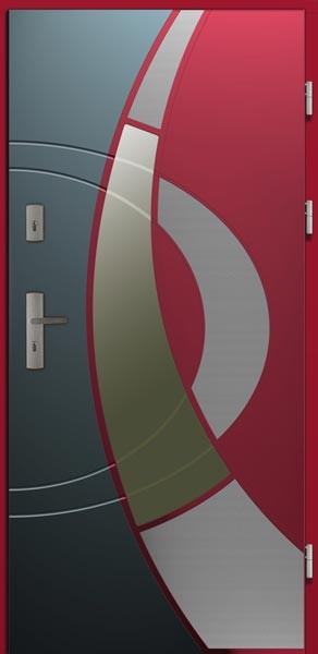 Prototyp nowych drzwi zewnętrznychz Kolekcji Rycerskiej firmy CAL, którego premiera odbyła się podczas targów Budma 2013. fot. CAL