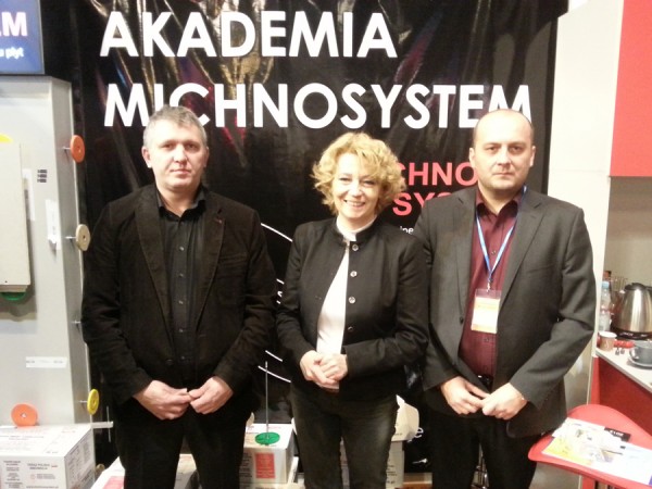 Pani Prezydent Hanna Zdanowska z zarządem MICHNO SYSTEM Sp. z o.o. - z lewej Pan Zbigniew Michno, z prawej Pan Mariusz Tomczak