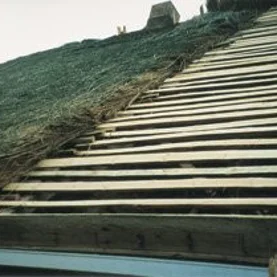 Układanie trzciny na dachu