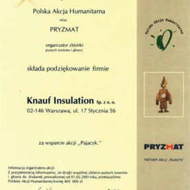 Knauf Insulation partnerem Polskiej Akcji Humanitarnej