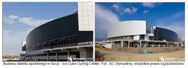 Membrana budowlana DuPont™ Tyvek® wykorzystana w Soczi na obiekcie sportowym Ice Cube Curling Center