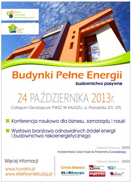 Konferencja naukowa Budynki Pełne Energii - budownictwo pasywne