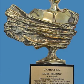 Statuetka Lider Regionu 2013 dla Gamrat SA