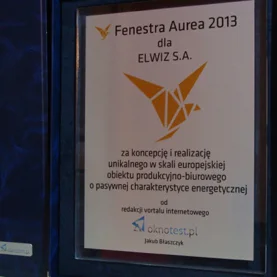 Fenestra Aurea 2013 dla firmy Elwiz