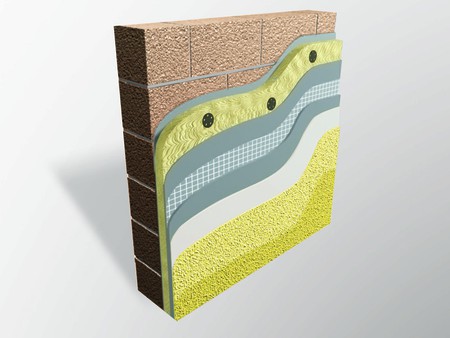 Korzystny układ: ściana z keramzytobetonu i ocieplenie na wełnie. Fot. Weber Leca<sup>®</sup>