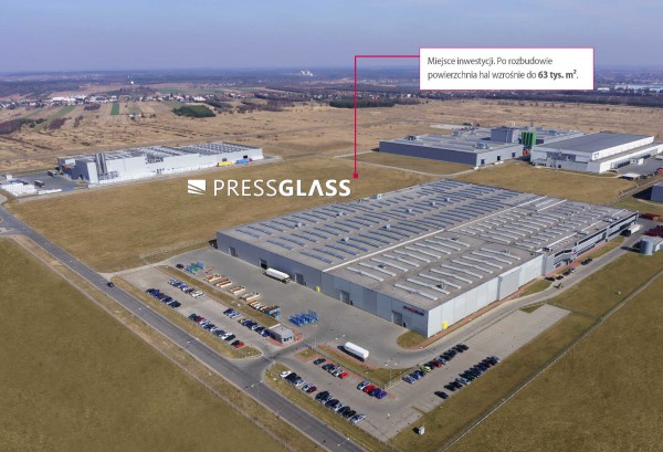 Planowana powierzchnia rozbudowy fabryki w Radomsku, Fot. Press Glass