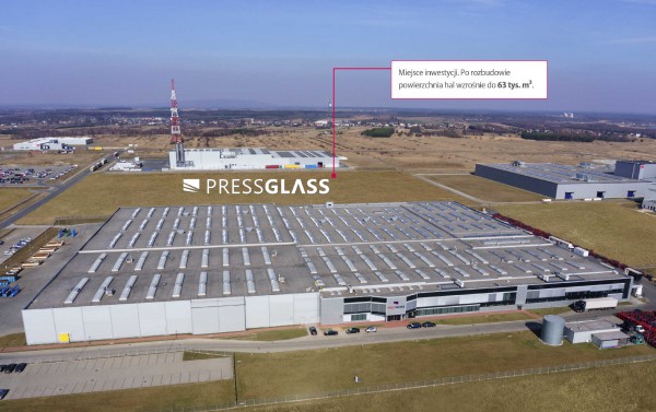 Planowana powierzchnia rozbudowy fabryki w Radomsku, Fot. Press Glass