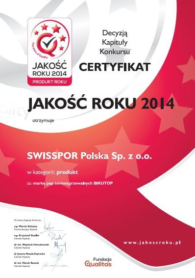Dyplom Jakość Roku, Fot. Swisspor