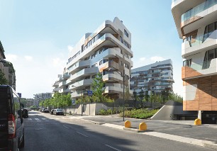 Kompleks rezydencjalny CityLife według projektu Zahy Hadid w Mediolanie. Fot. Schüco