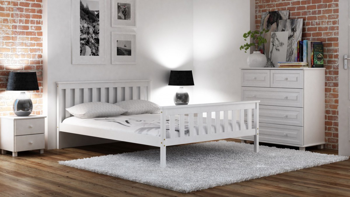 Fot. Meble Magnat - łóżko Alion w kolorze białym
