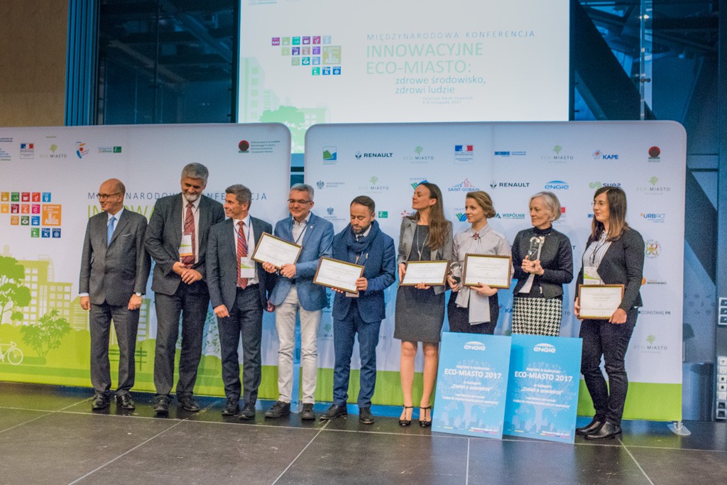 Nagrodzeni i wyróżnieni w kategorii zieleń a powietrze ECO-MIASTO 2017. Fot. P.Dymus