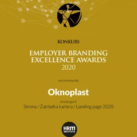 OKNOPLAST doceniony w konkursie Employer Branding Excellence Awards 2020
