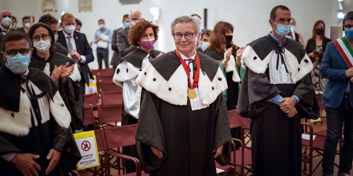 Prof. Klaus Fischer po otrzymaniu doktoratu honoris causa Uniwersytetu w Padwie.