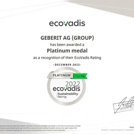 Geberit z nagrodą EcoVadis