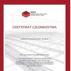 Wybierz firmę z Certyfikatem DAFA!