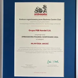 Grupa PSB otrzymała tytuł „Ambasadora Polskiej Gospodarki” 