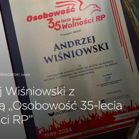 Andrzej Wiśniowski z nagrodą „Osobowość 35-lecia Wolności RP”