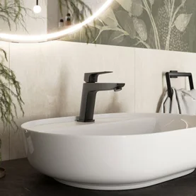 W pastelowej łazience