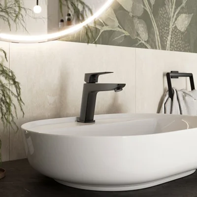 W pastelowej łazience