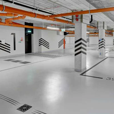 Posadzki Deckshield na parkingu  6. etapu osiedla Nova Viva Garden od Grupy Victoria Dom