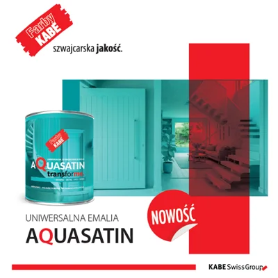 NOWOŚĆ: AQUASATIN od Farby KABE – nowoczesna emalia do zadań specjalnych